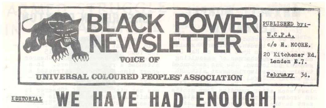 Black Power Newsletter, UCPA, 1969.